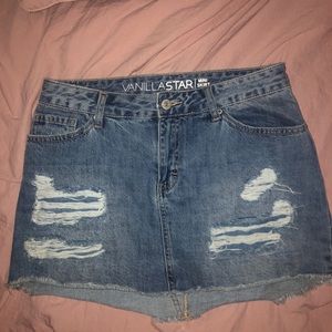 Denim mini skirt